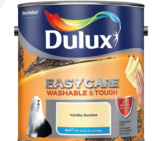 Dulux Easycare Vanilla sundae Matt Emulsion paint, 2.5L (S735)