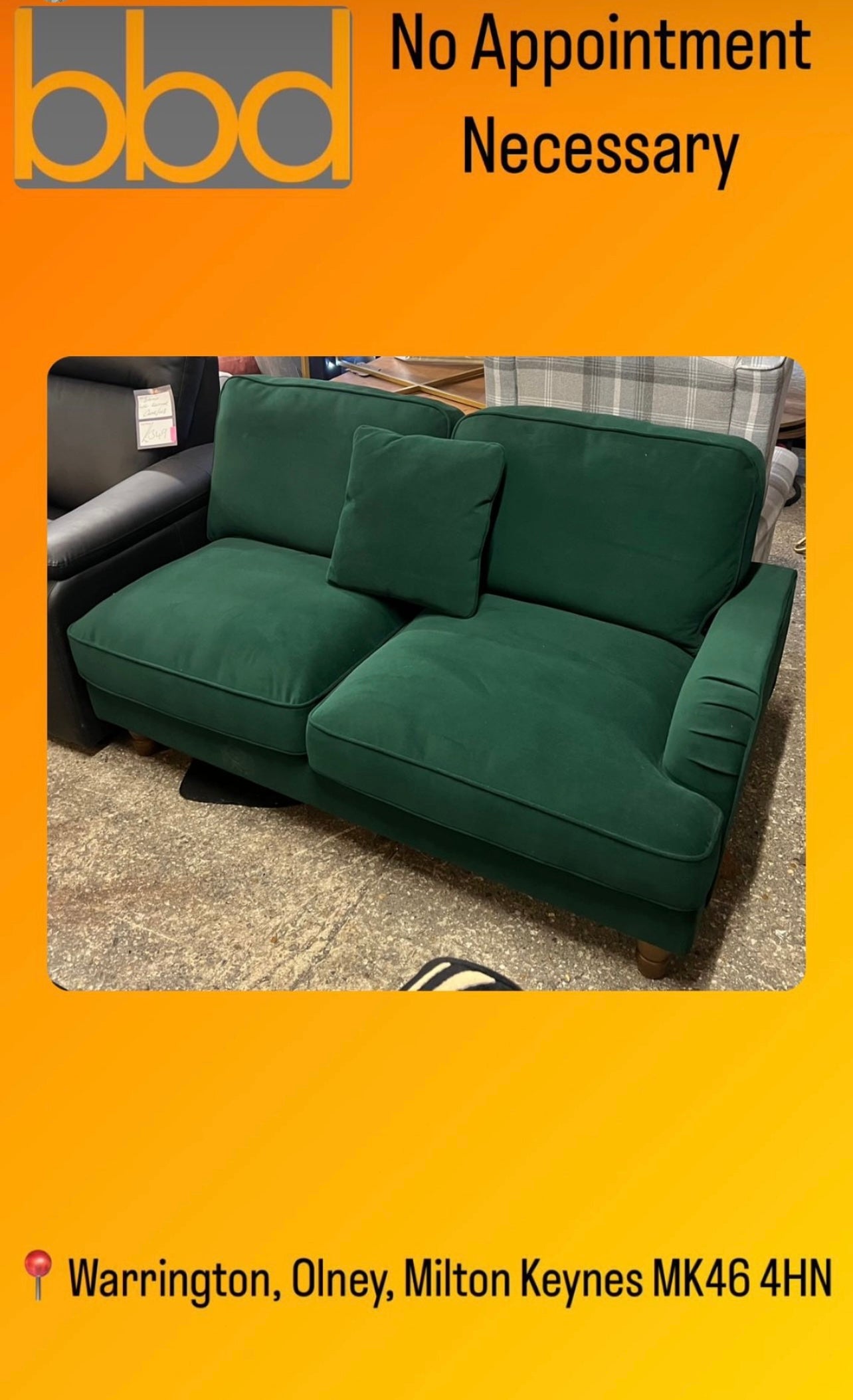 Beatrice Green Sofa Part