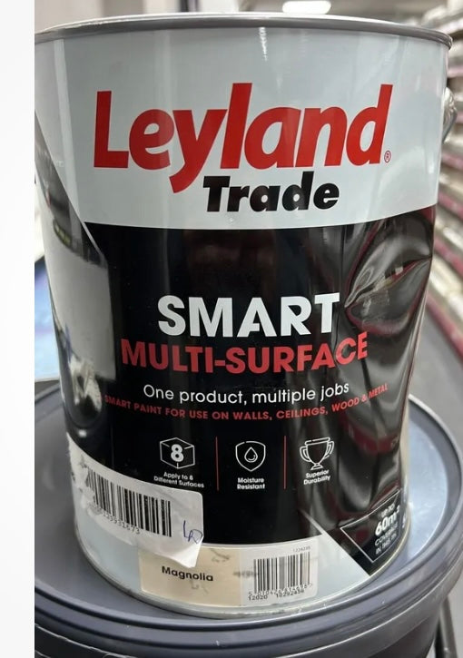 Leyland Trade Smart Muliti-Surface Paint 5L Magnolia (S460) (I*)