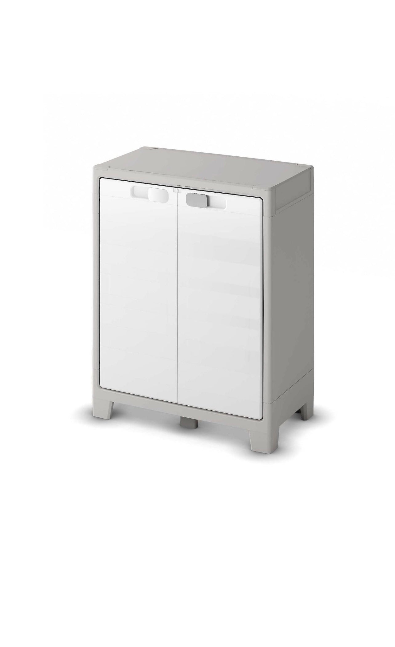 Form Major 2 shelf Light grey & white Short Storage cabinet