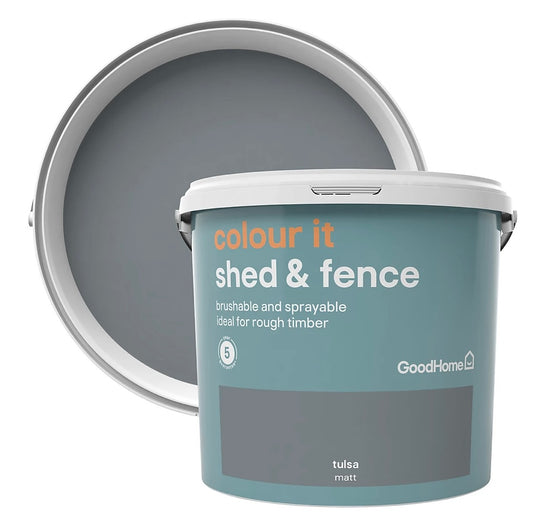 GoodHome Colour it Tulsa Matt Fence & shed Stain, 5L S644 (D*)