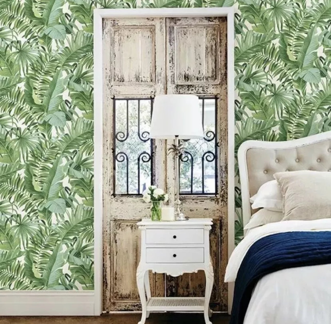 Wallpaper Green Palm Leaf Alfresco A-Street Prints FD24136 (Batch - 18)(R420) (I)