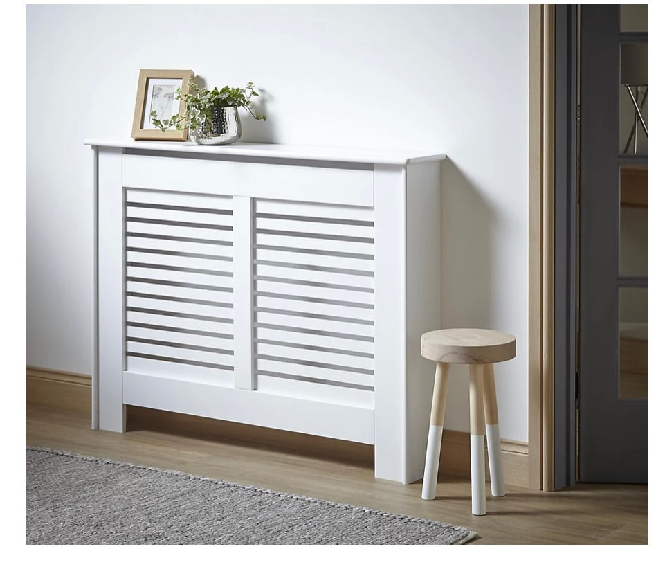 Suffolk Medium White Radiator cover 900mm(H) 1195mm(W) 200mm(D) (S619)