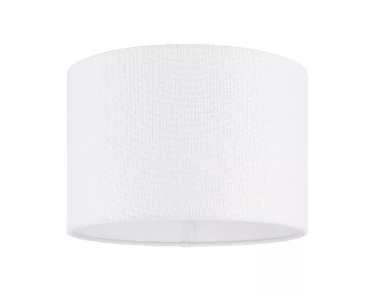 Light Shade 12inch Vintage White Linen Cylindrical 69327 (R429) (I)