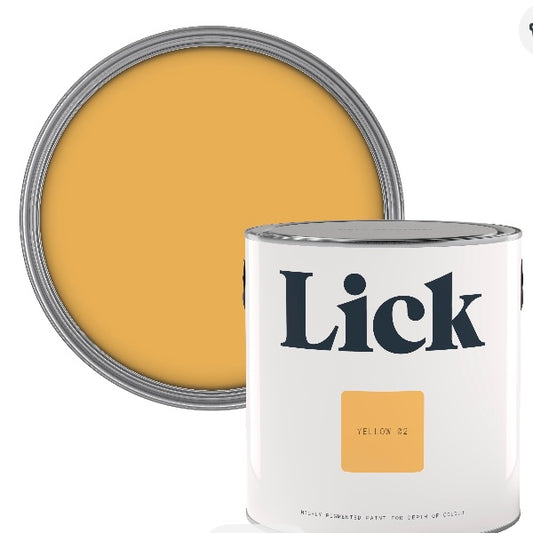 Lick Yellow 02 Matt Emulsion paint, 2.5L (S536)