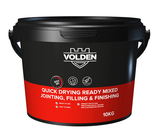 Volden Ready mixed Quick dry Plasterboard Jointing, filling & finishing compound 10kg 6L Tub (R342)