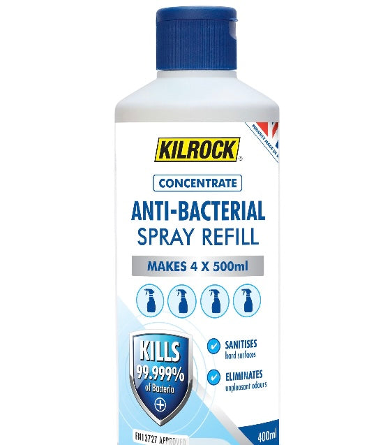 Kilrock Concentrated Anti-bacterial Multi-surface Spray refill, 400g (S752) (E**)