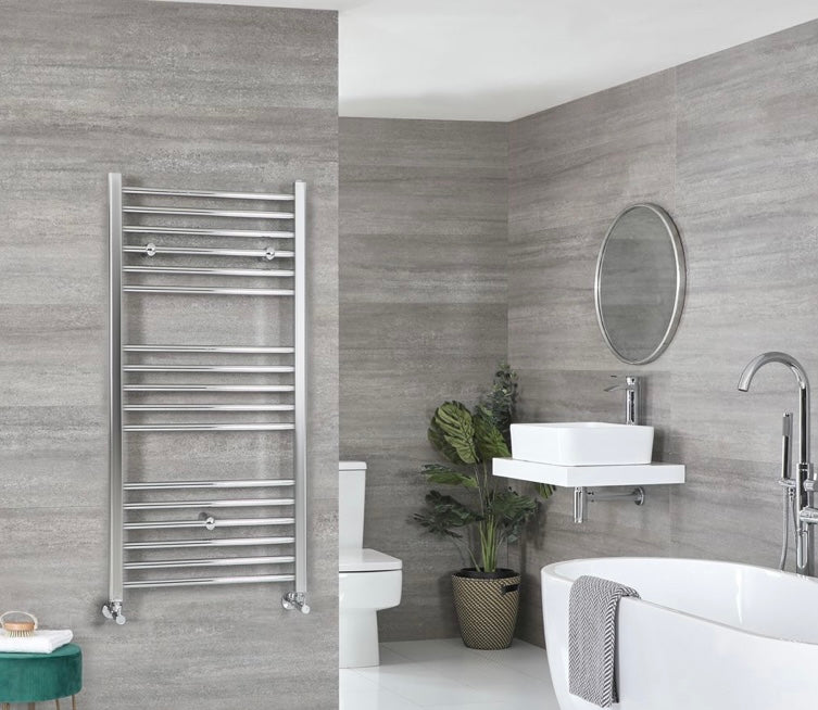 Straight Chrome Heated Towel Rail 1200mm x 600mm (S703)