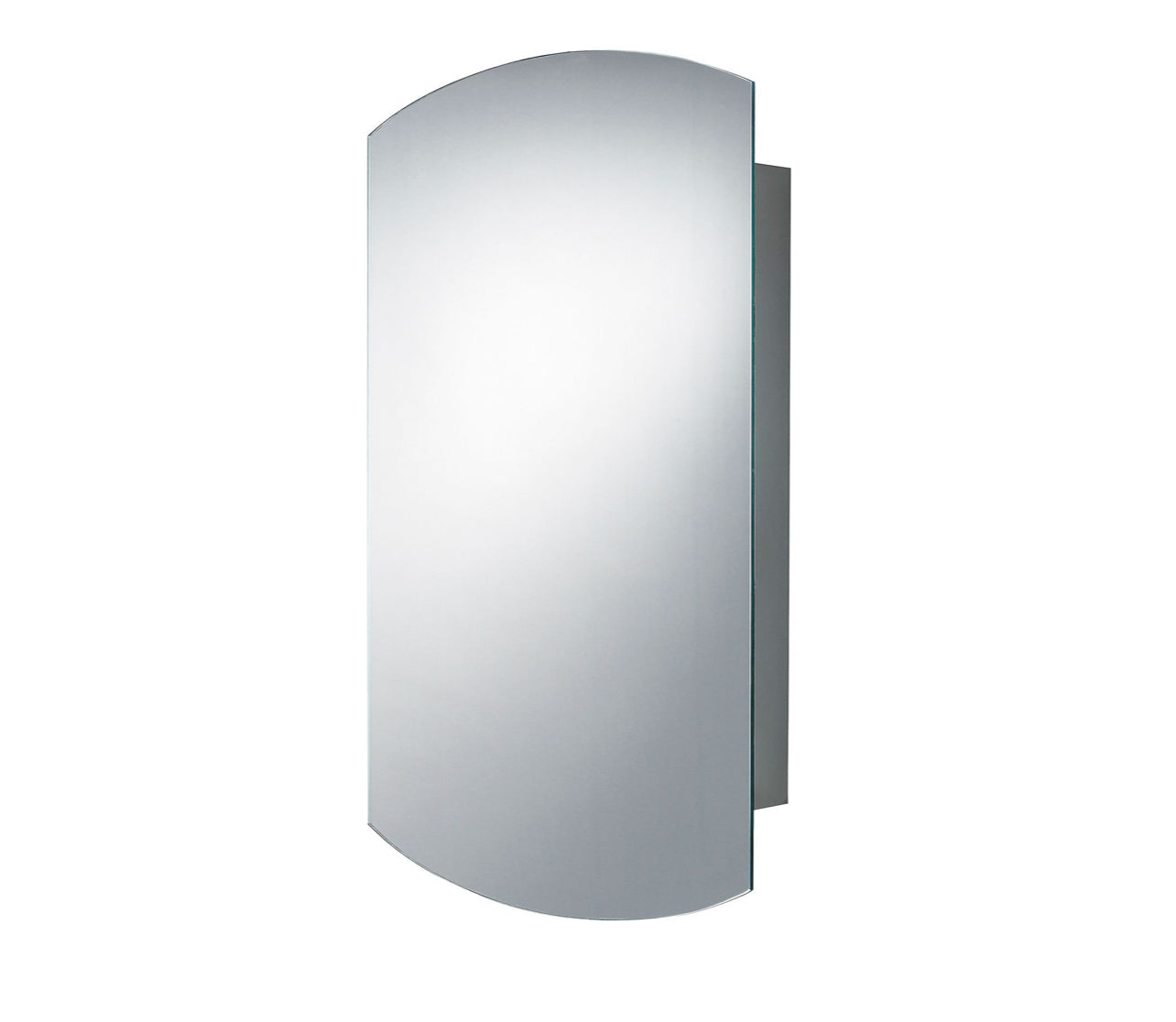 Fonteno Lozenge shaped Silver effect Single Cabinet with Mirrored door (W)400mm (H)650mm (R272)