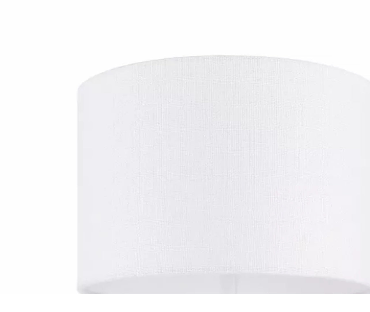 Light Shade 12inch Vintage White Linen Cylindrical 69327 (R429) (I)