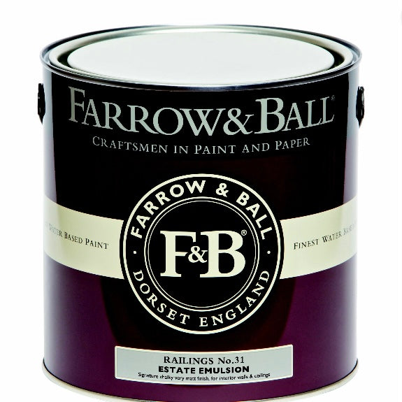 Farrow & Ball Estate Railings No.31 Matt Emulsion paint, 2.5L (B*) (S608)