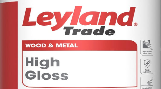 Leyland Trade Pure brilliant white Gloss Metal & wood paint, 3L (B*) (S605)