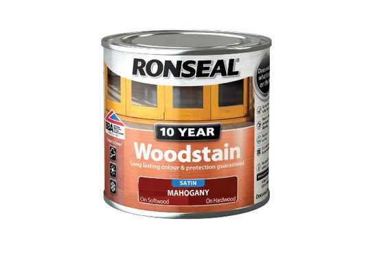 Ronseal  Mahogany Satin  Wood stain (S585) (A*)