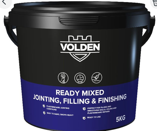 Volden Ready mixed Plasterboard Jointing, filling & finishing compound 5kg 3L Tub (C*) (S611)