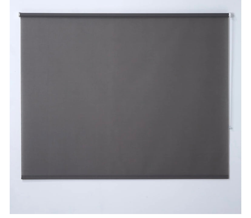 Halo Corded Grey Plain Daylight Roller Blind (W)180cm (L)180cm (S757)