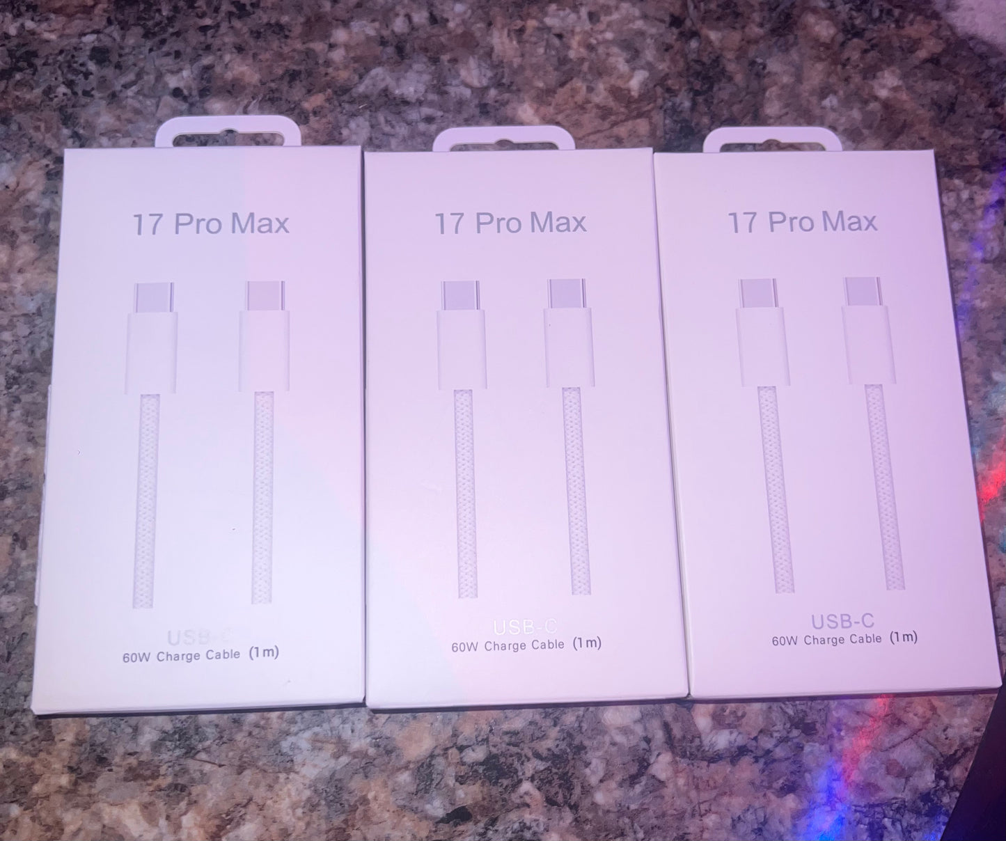 60w USB-C Charge Cable (1m) Pack of 3 BRAND NEW