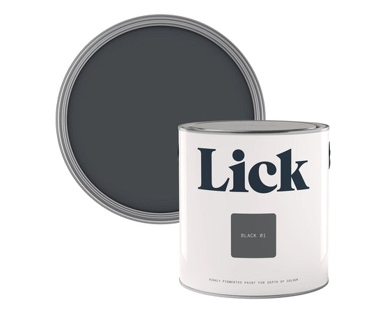 Lick Black 01 Matt Emulsion paint, 2.5L (R340)