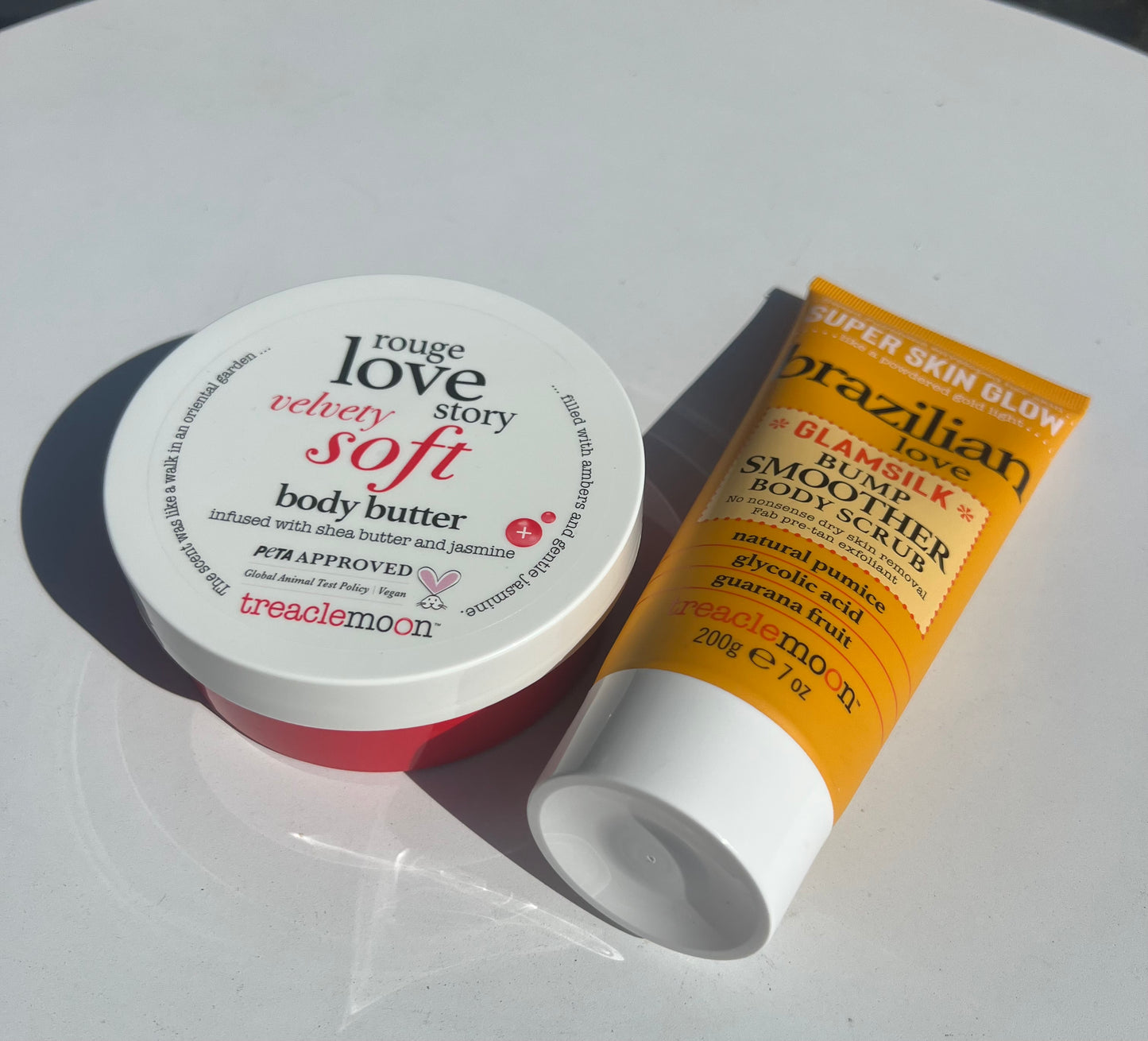 Brazilian Love Treaclemoon Body Care Set – Super Skin Glow Bump Smoother Scrub & Velvety Soft Body Butter