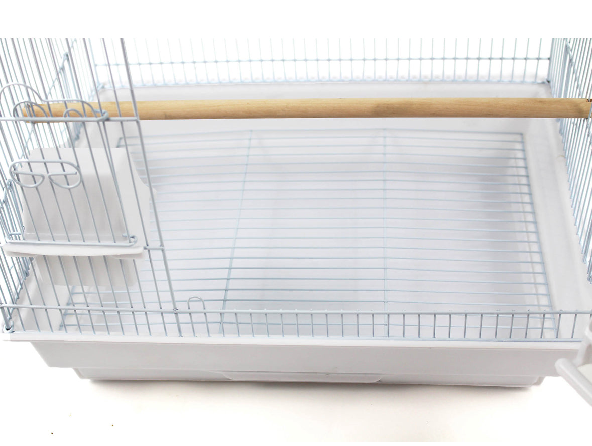 Large Metal Bird Cage White With Swing (R372) Room2L