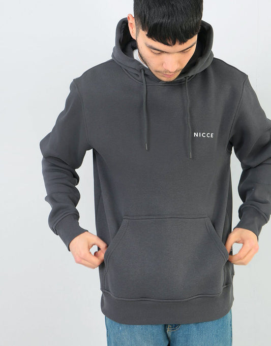 Nicce Chest Logo Hoodie Coal M (H)