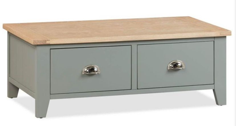 Sloane Grey Coffee Table With Drawers (R249) S