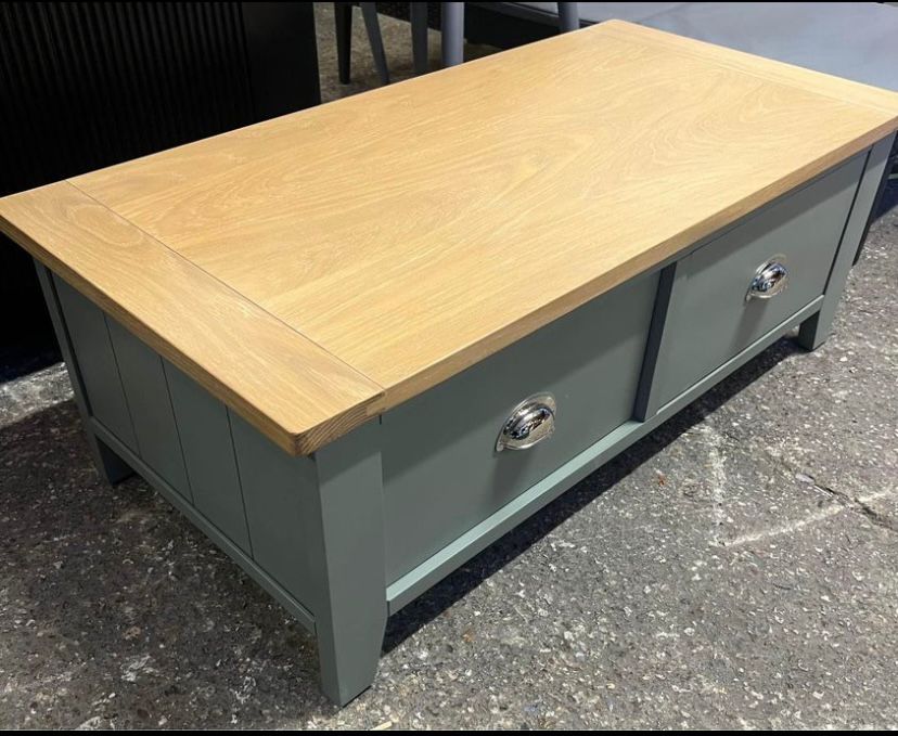 Sloane Grey Coffee Table With Drawers (R249) S