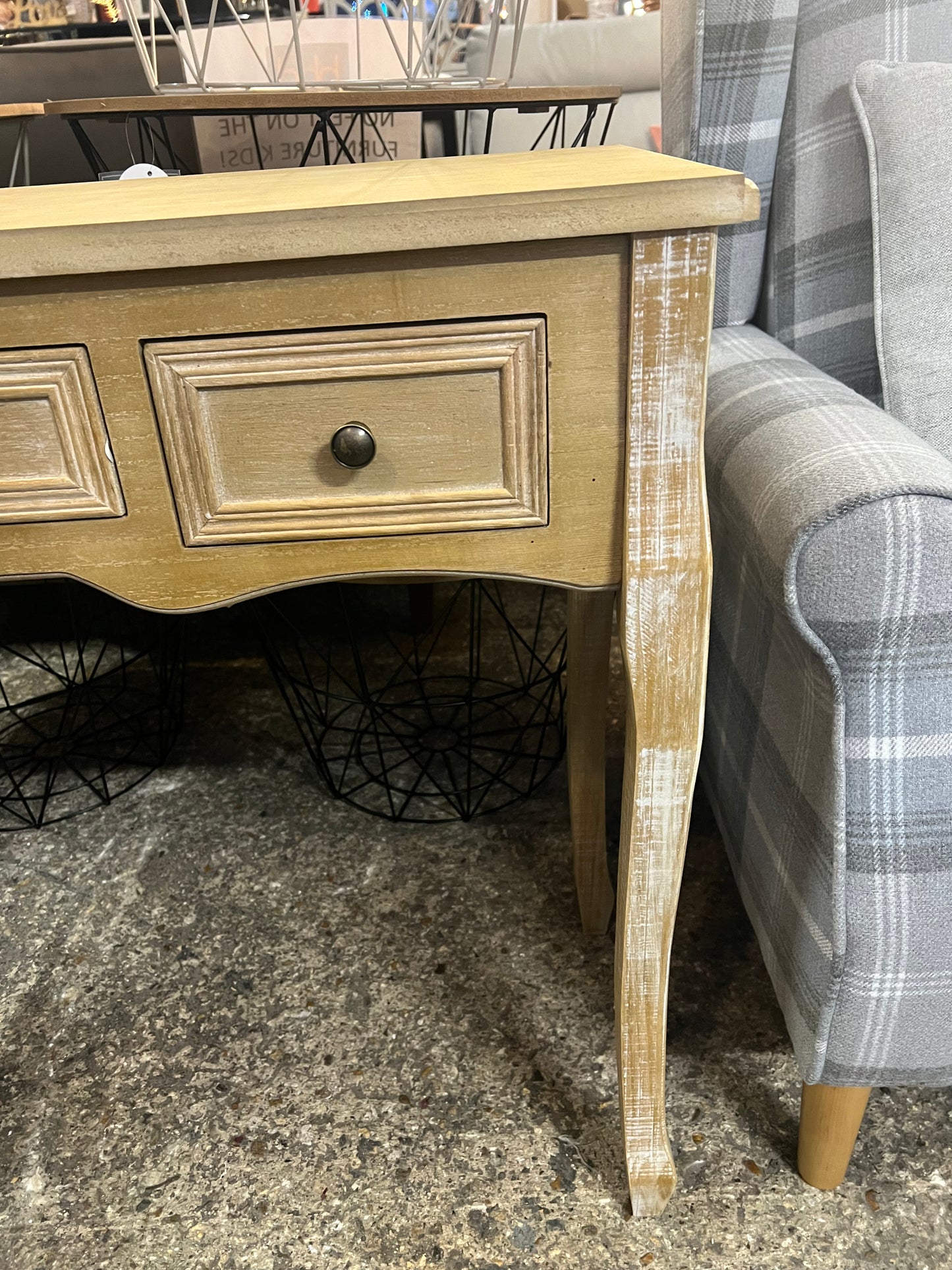 Berkfield Dressing Console Table with Three Drawers White (B6)