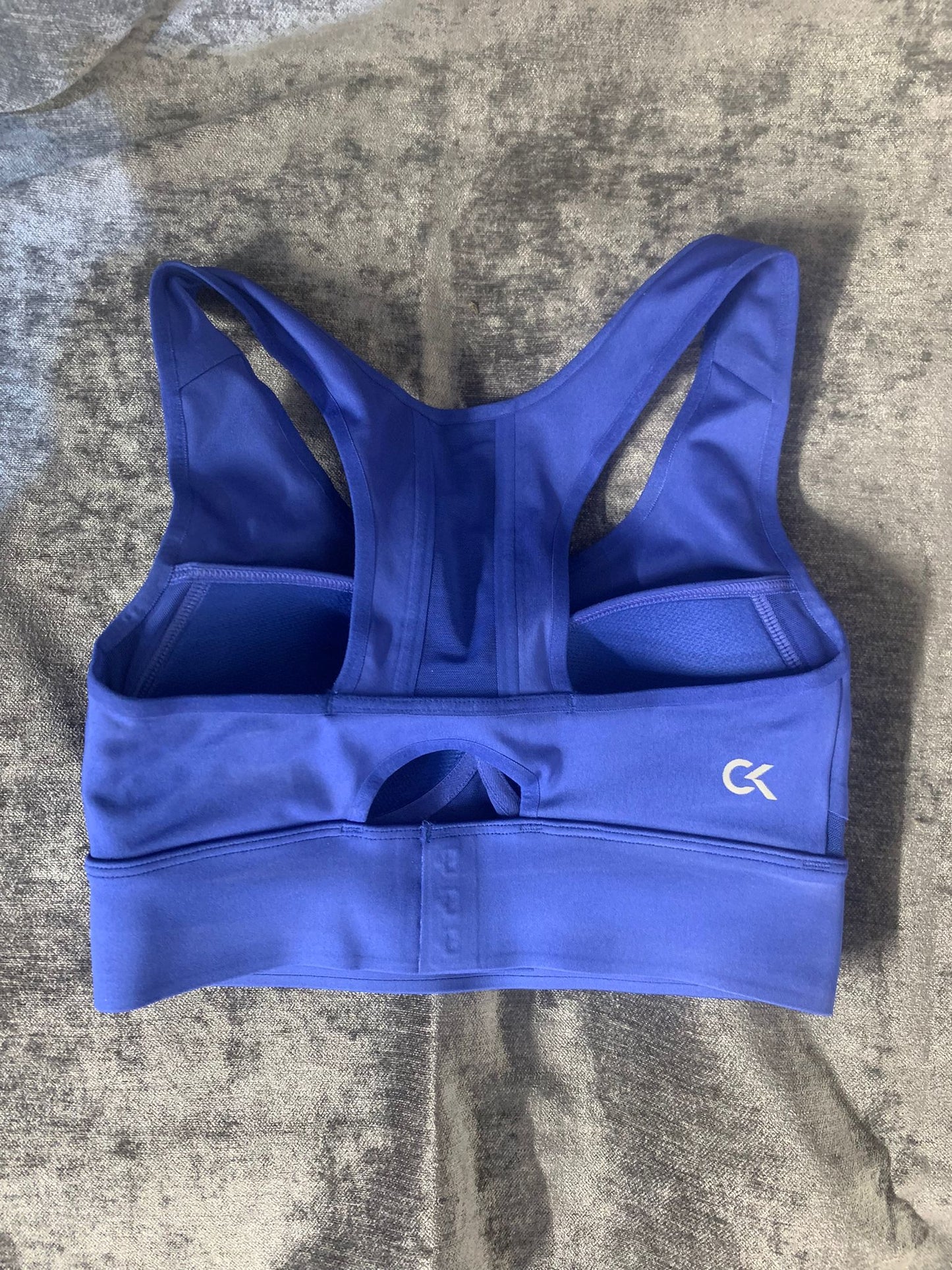 Calvin Klein sports open back sports bra in Nazarine blue (S28) (M)