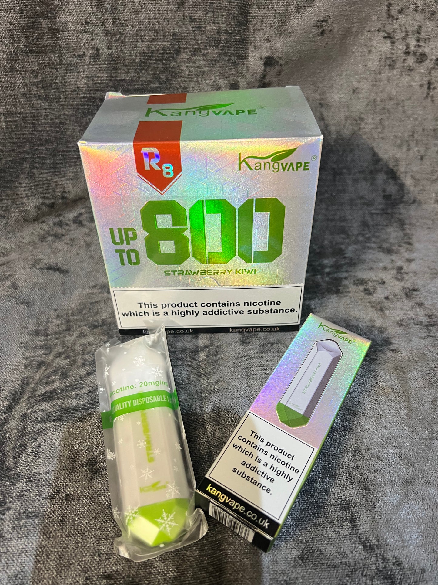 Kangvape 10 Pack Up to 800 Puff Per Vape - Strawberry Kiwi Disposable Vape (R422)