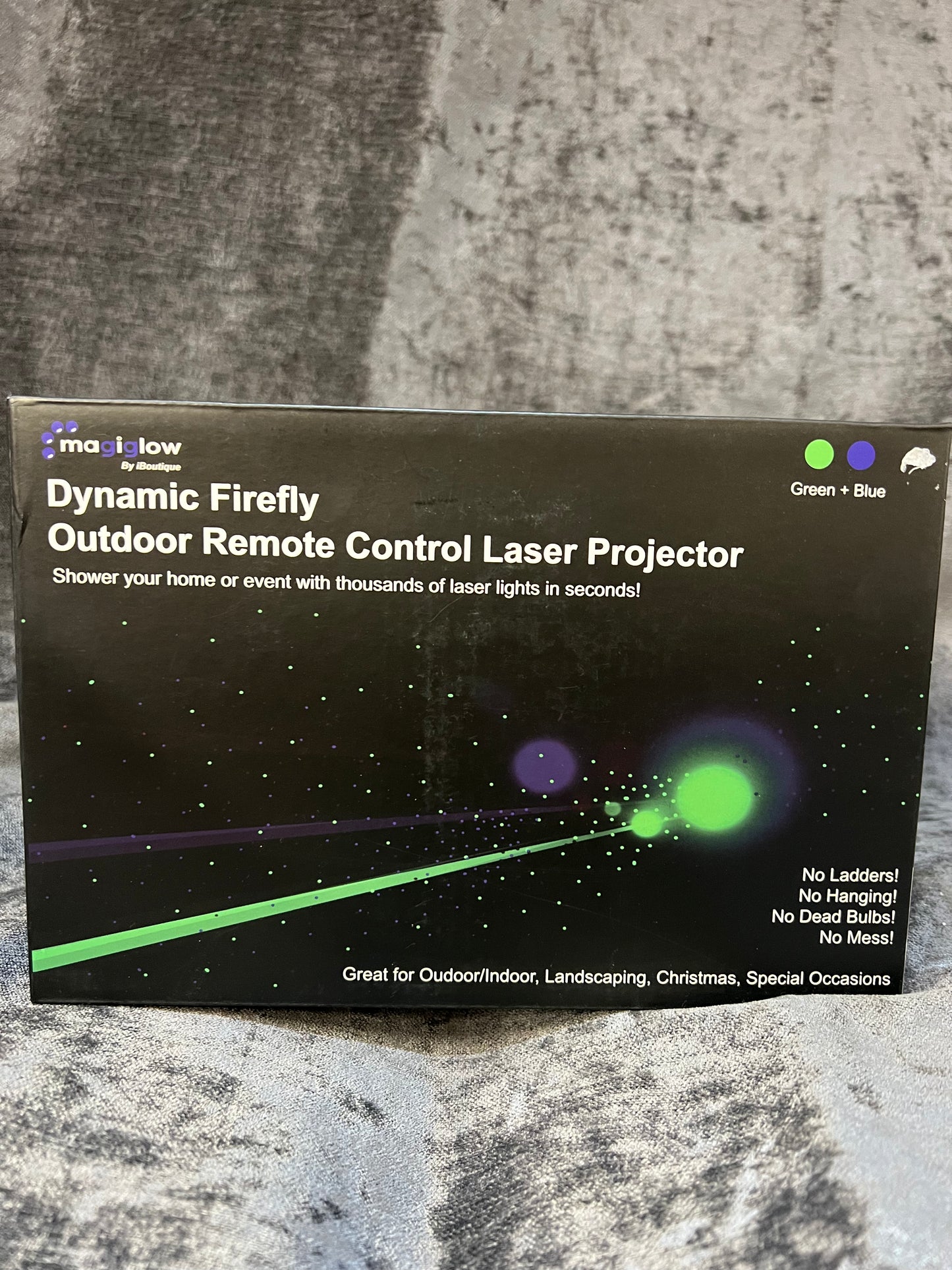 Dynamic Firefly Outdoor Remote Control Laser Projector Blue & Green (R435)