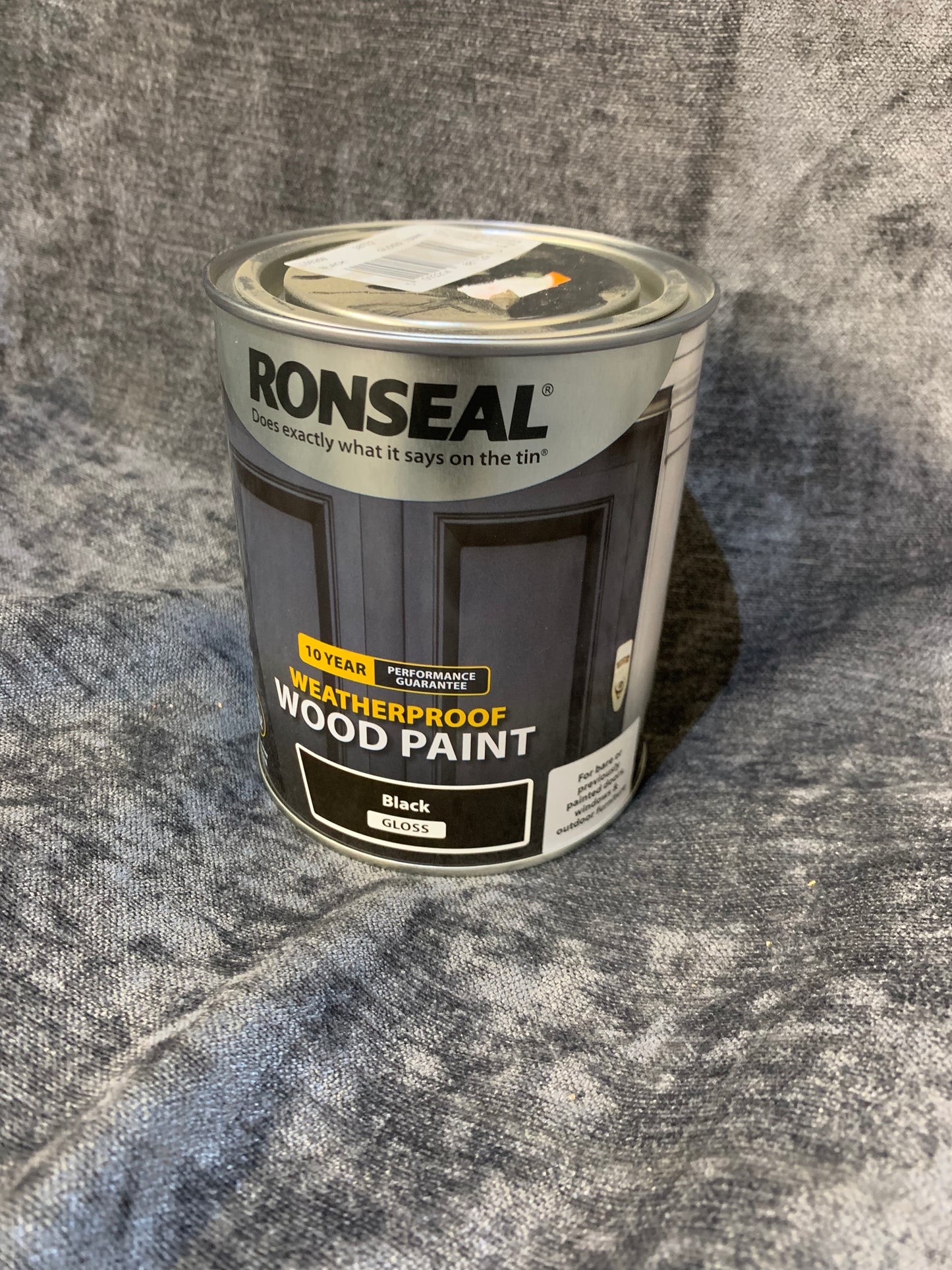 Ronseal Weatherproof Wood Paint Black Gloss Exterior Wood paint, 750ml (S471)