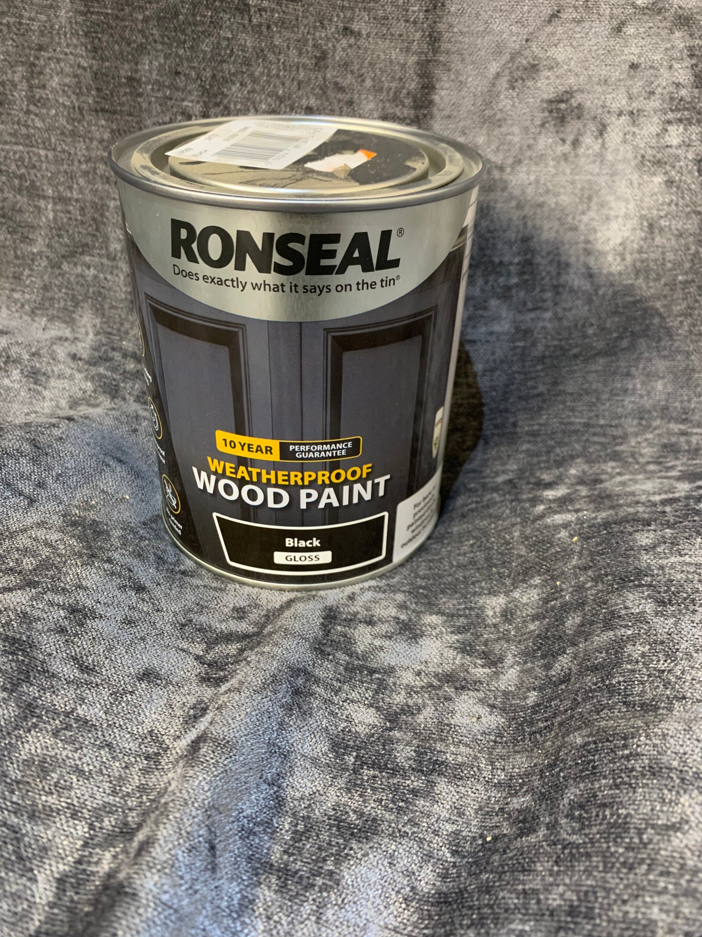 Ronseal Weatherproof Wood Paint Black Gloss Exterior Wood paint, 750ml (S471)