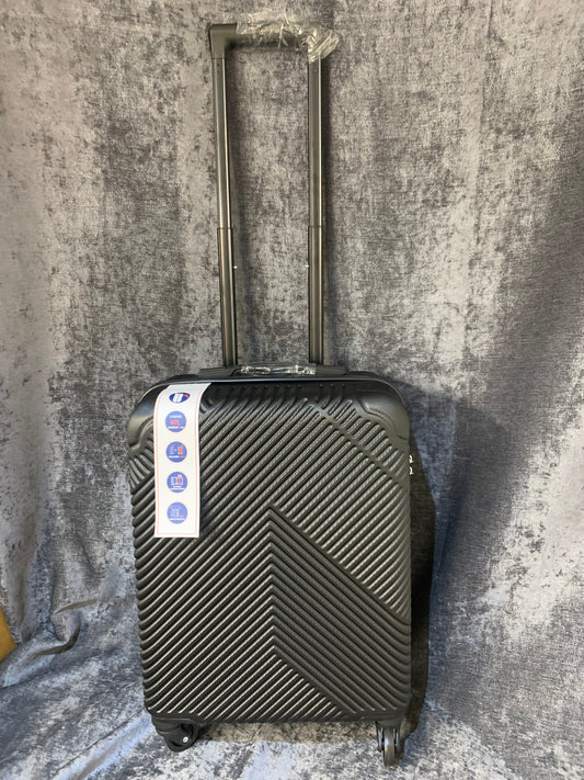 Small Black Durable Hard Shell 4 Wheel Suitcase 57L (S513)