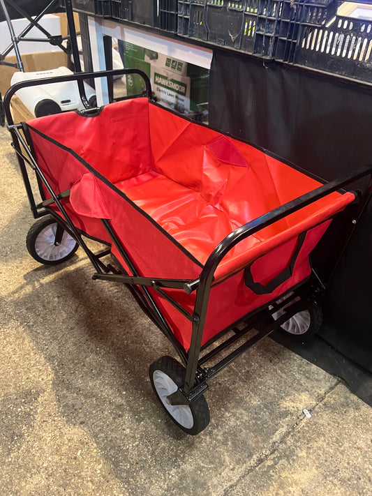 Garden TRAILER Cart Pull Along Trolley red (R255)