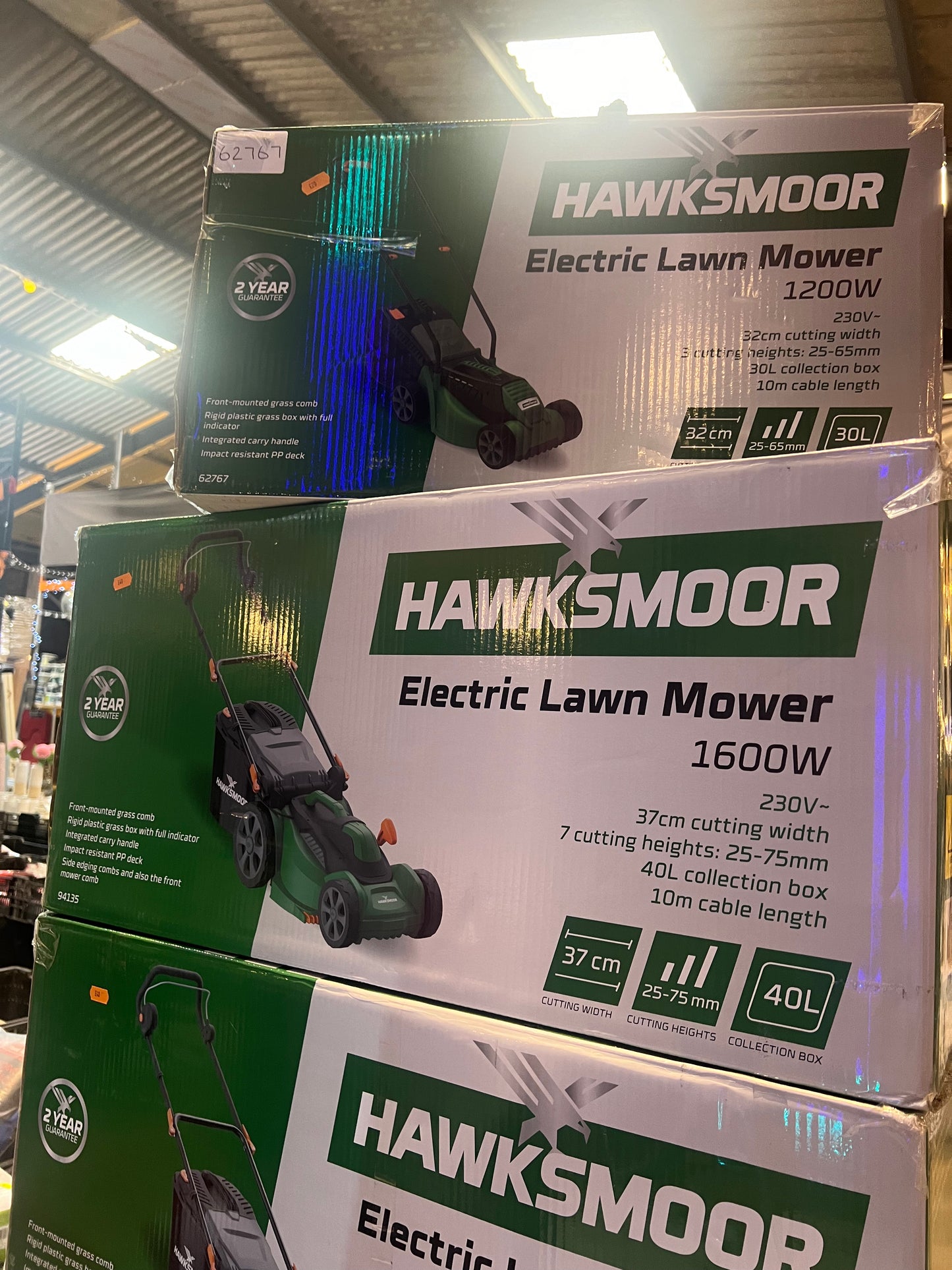 Hawksmoor 1600W 37cm Electric Lawnmower 230V (R260)(S)