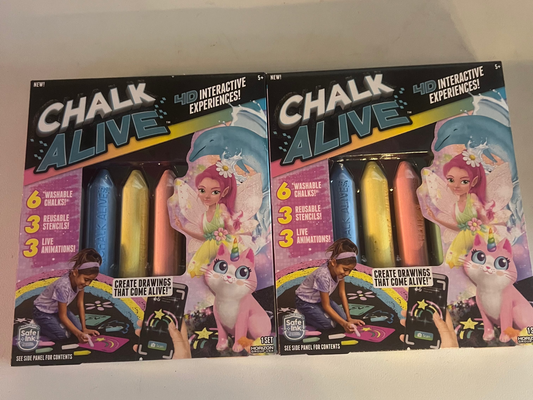 Chalk Alive 4D Interactive Experiences Pack of 2 BRAND NEW