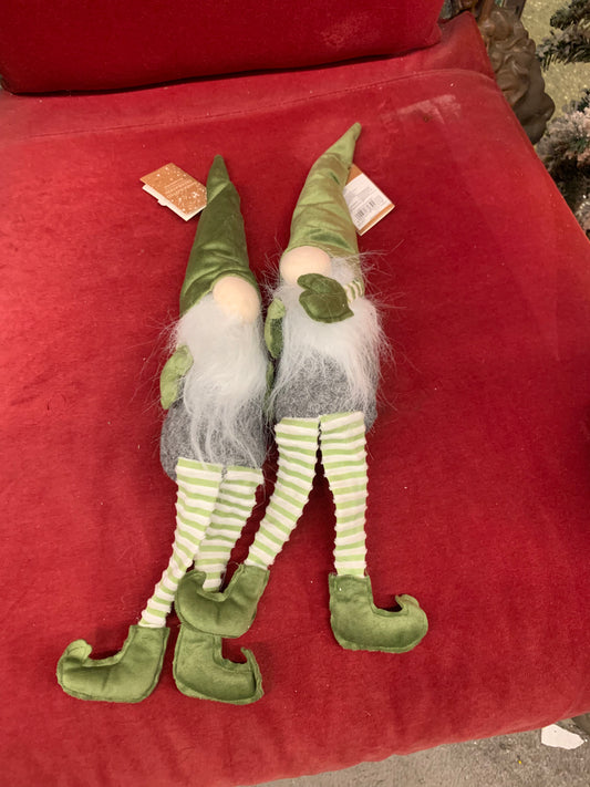 Christmas Green Gnome Long Legs (S711)