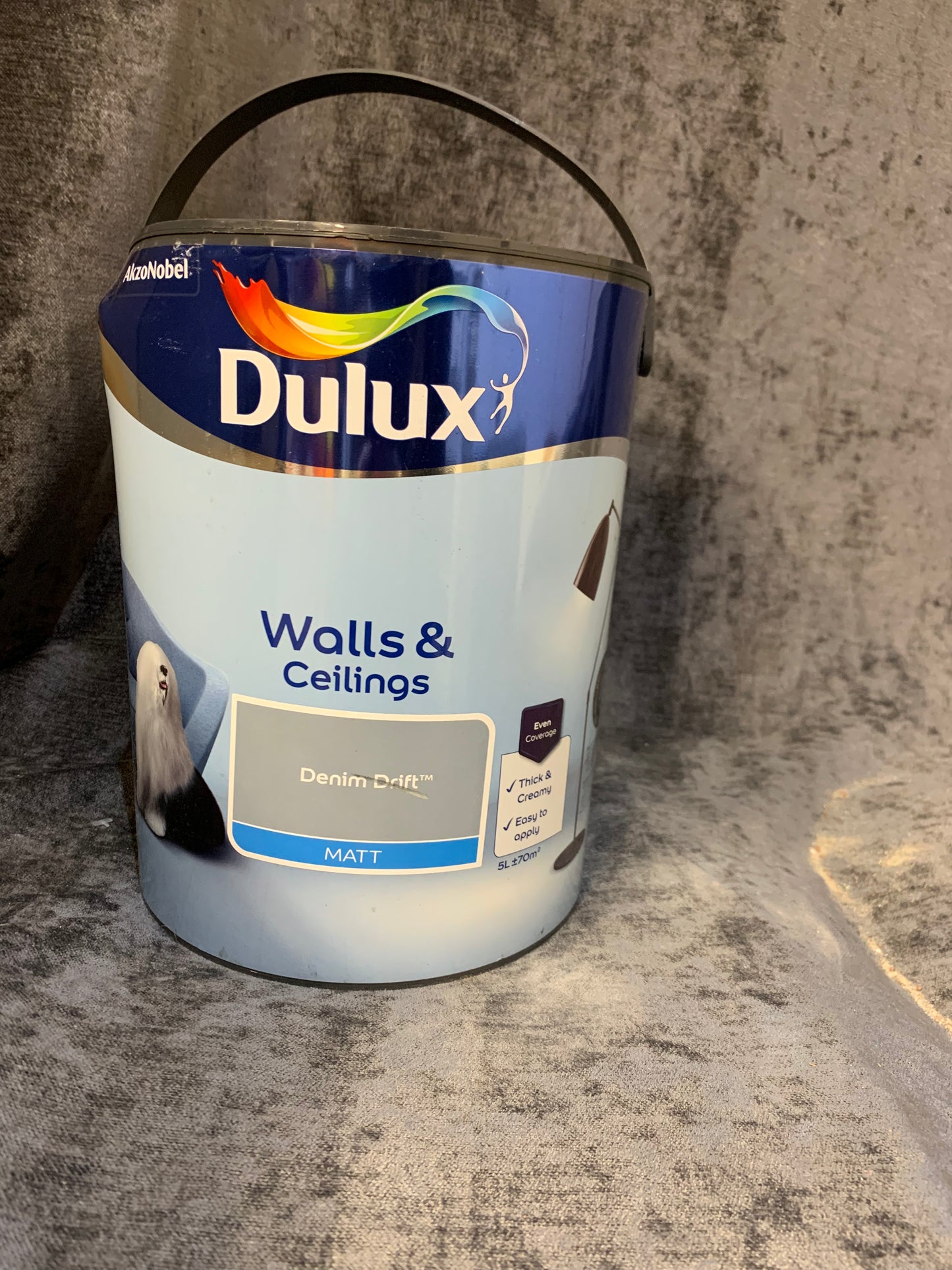 Dulux Walls & ceilings Denim drift Matt Emulsion paint, 5L (S719)(D*)