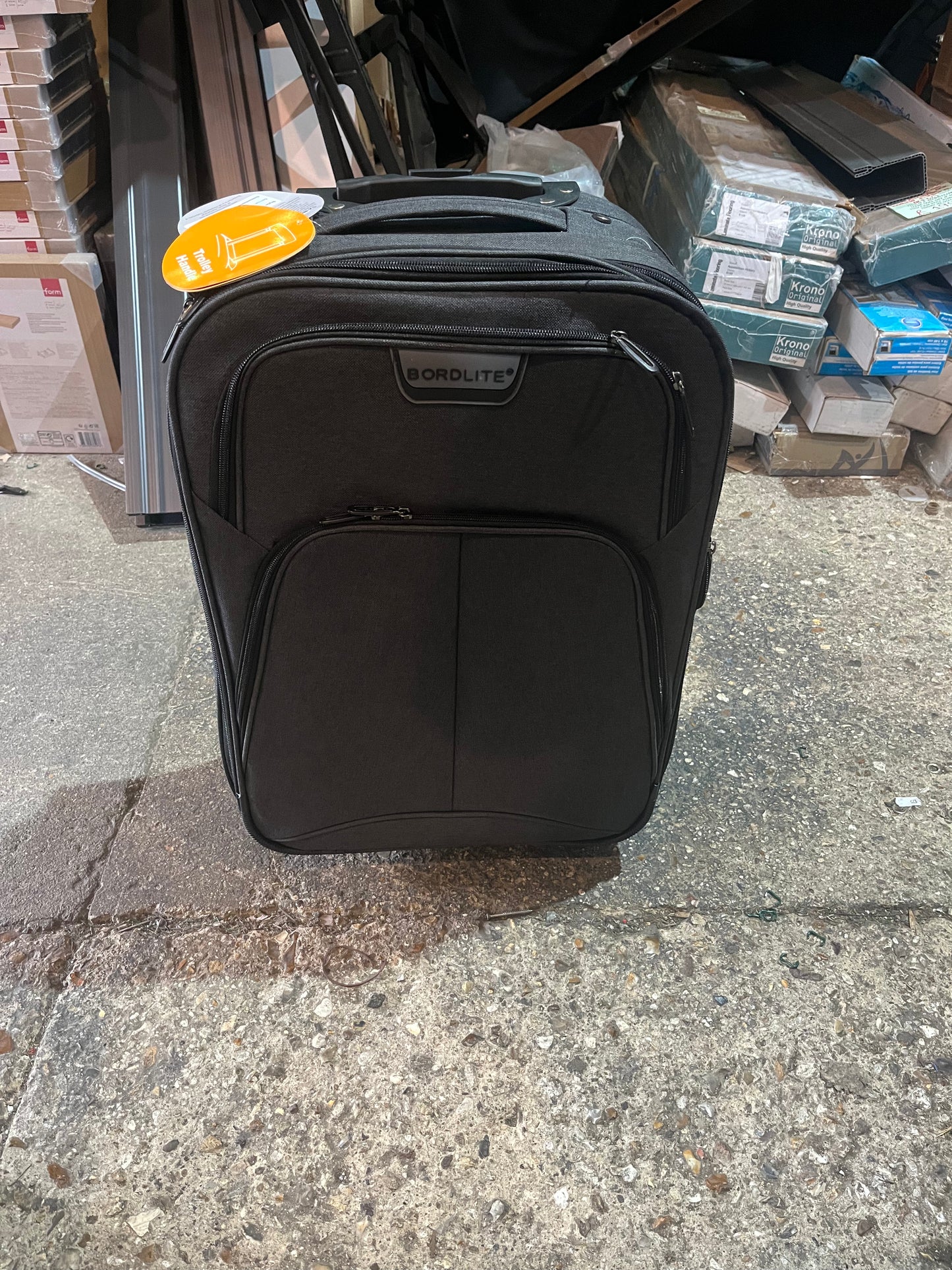 Dark grey small suitcase (S231)