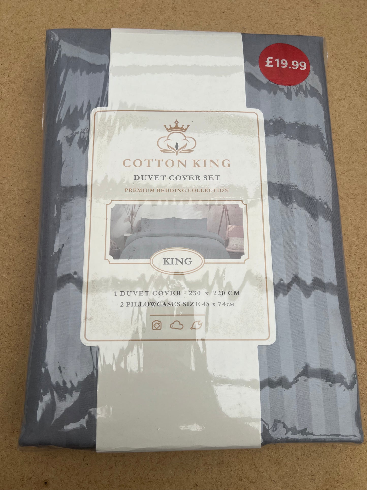 Dark Grey King Size duvet cover set cotton King