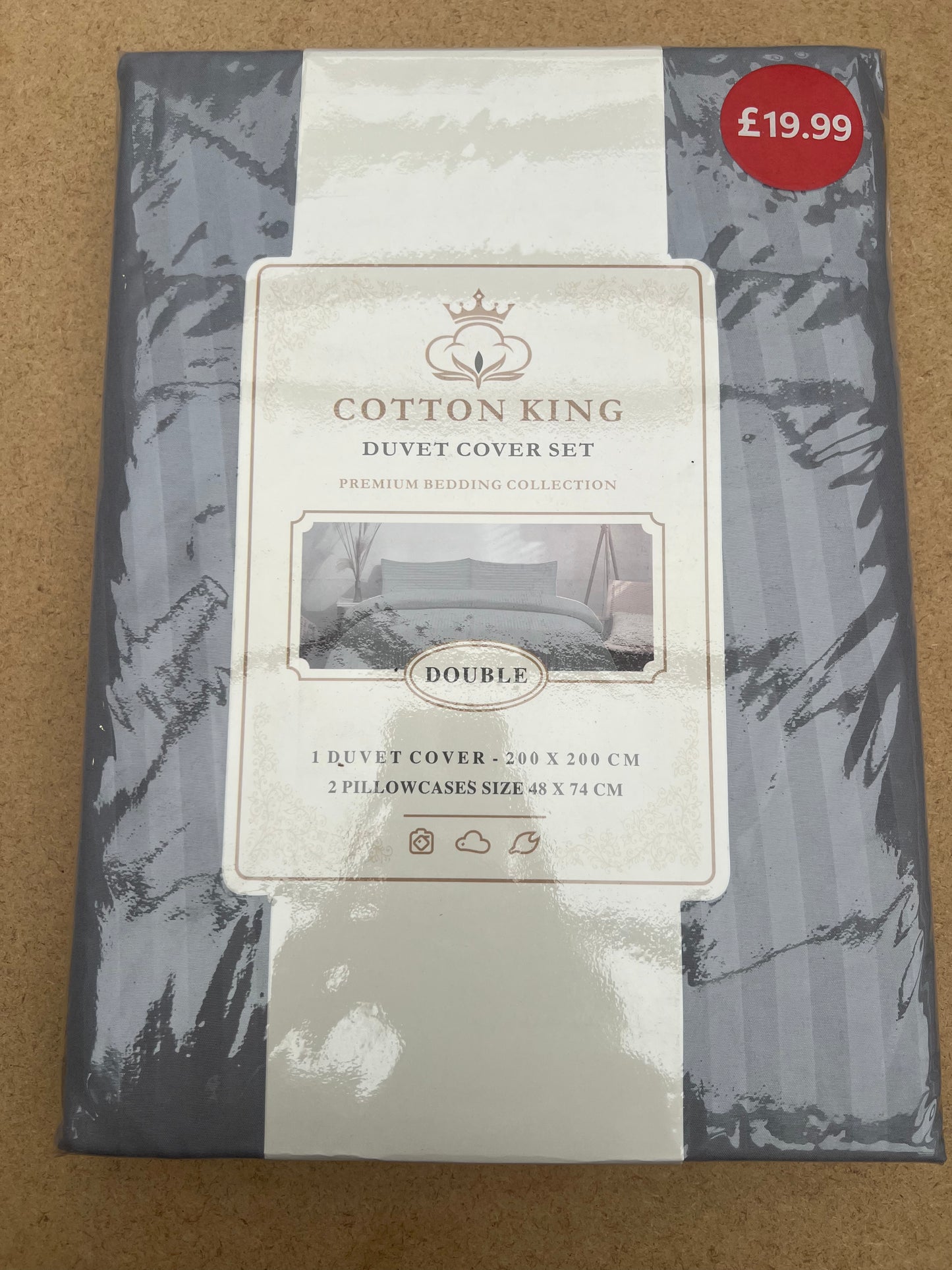 Dark Grey double duvet cover set cotton King
