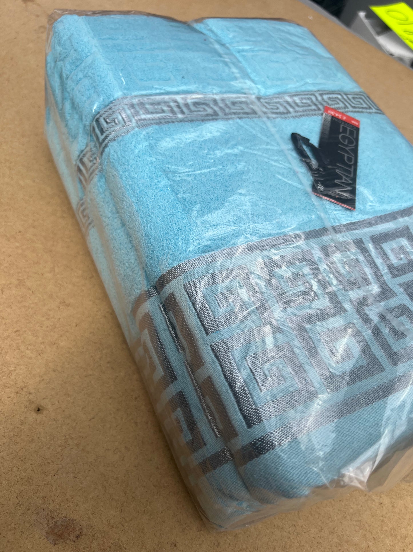 Pack of 3 Egyptian Cotton Bath Sheet Towels in Baby Blue