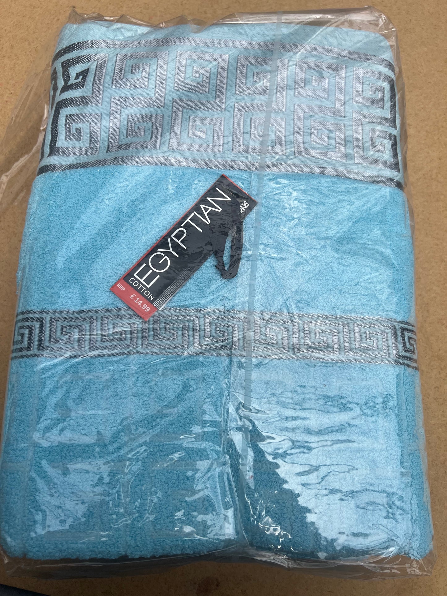Pack of 3 Egyptian Cotton Bath Sheet Towels in Baby Blue