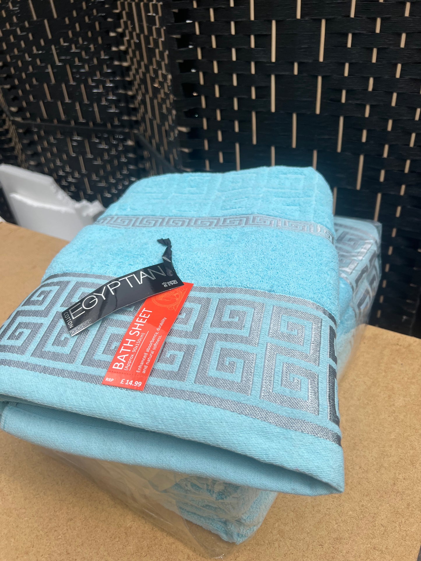 Pack of 3 Egyptian Cotton Bath Sheet Towels in Baby Blue