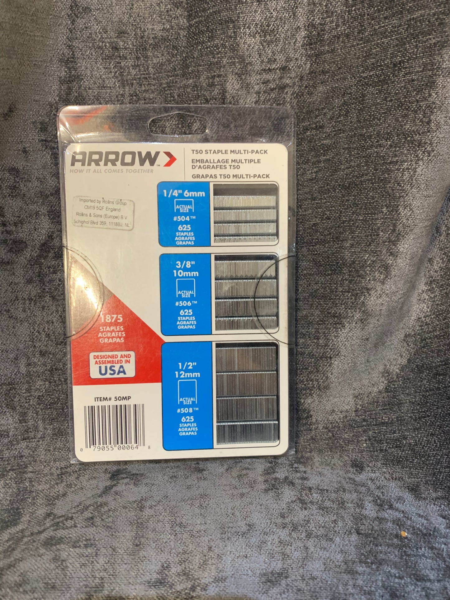 Arrow 1875 Staples Different Sizes In One Pack (S822)