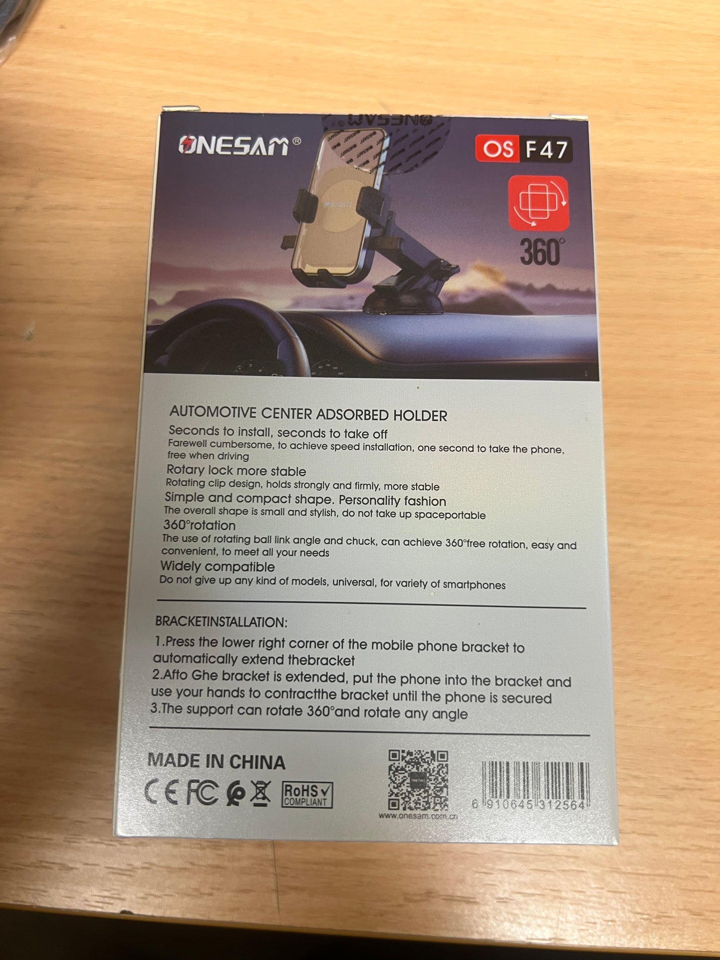 ONESAM heavy duty 360degree car phoneholder OSF47