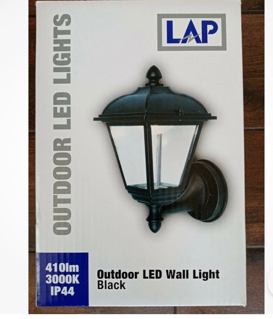 LAP Outdoor LED Wall Light Black (X) (S1047*)