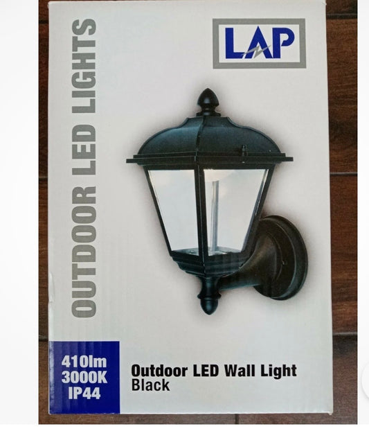 LAP Outdoor LED Wall Light Black (X) (S1047*)