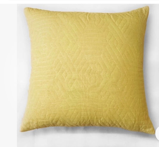 Kemi Quilted Gro Cushion Ochre Yellow 45x45cm BoLiving (V) (S1051*)