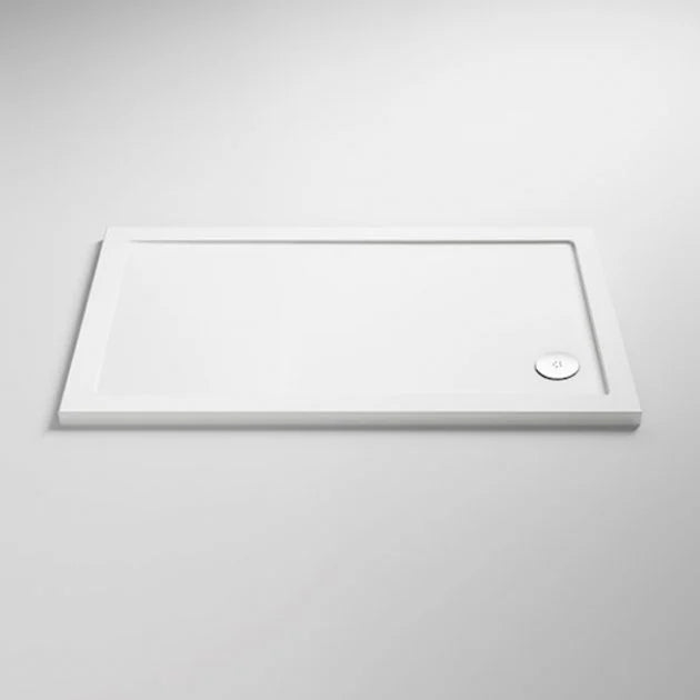 Nuie Pearlstone Rectangular Shower Tray 1200mm x 700mm White (R17)